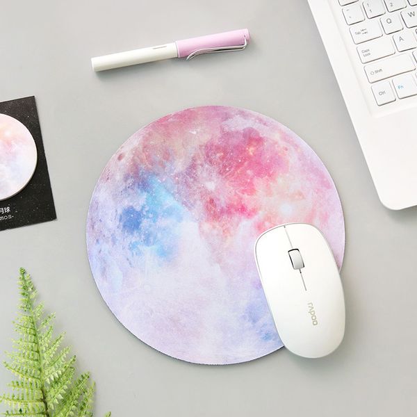 New Creative Round Celestial Mouse Pad Soft Mat per Game Computer Cap Desk Mat Pads Antiscivolo Rubbe PC Impermeabile Office MousePad