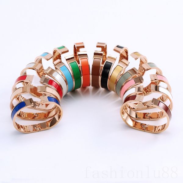 Pulseira de designer multicolorida esmaltada pulseiras de luxo para casal, amor, design especial, abertura, joias femininas, pulseira banhada a ouro, criativa ZB003 E23