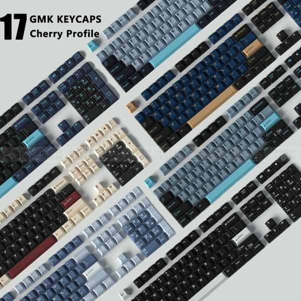 Клавиатуры Kbdiy Gmk Keycap Profile Profile Double S PBT ABS Клавицы для механической клавиатуры 8008 Red Samurai Olivia Apollo Arctic 230712