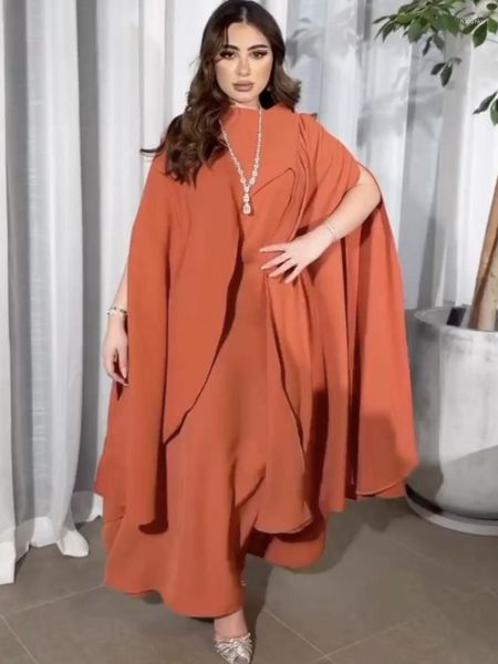 Vestuário Étnico Caftan Eid Elegante Muçulmano Mulheres Vestido Abayas Ramadan Party Dubai Abaya Turquia Islam Vestidos De Noite Longos Vestidos Musulmane