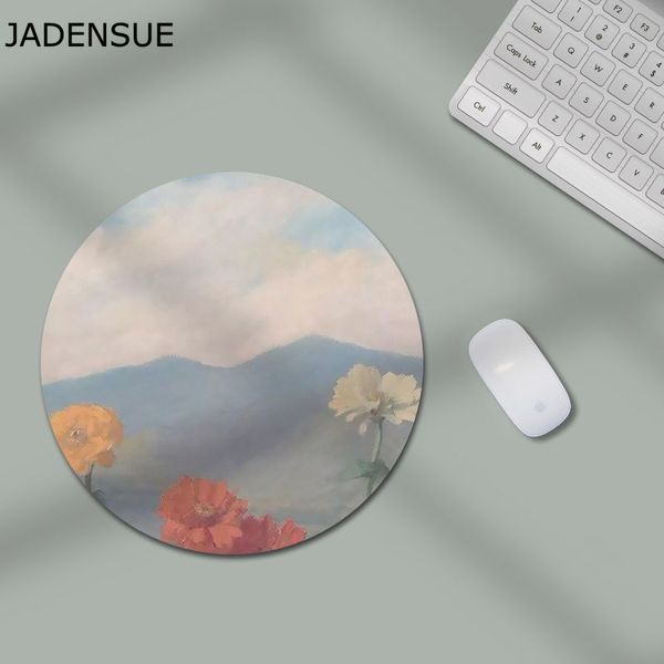 Niedliches Mousepad Kawaii Mauspad, kreativ, 22 cm Durchmesser, Schreibtischunterlage, Laptop-Mauspad für Mäuse, Mause, Büro, Computertisch, Schreibtischmatten