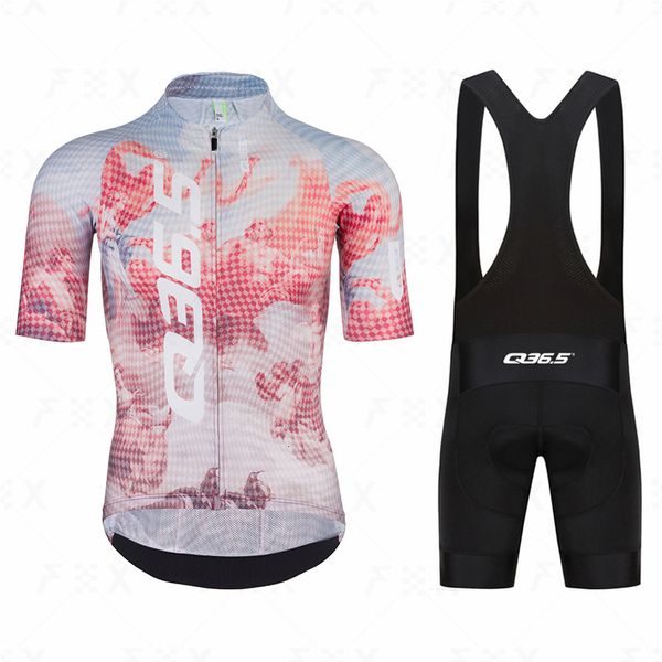 Conjuntos de Camisas de Ciclismo Q365 Equipe de verão Roupas de Bicicleta Masculina MTB Respiráveis Ternos Ropa Ciclismo Triatlo Camisas de Equitação 230712