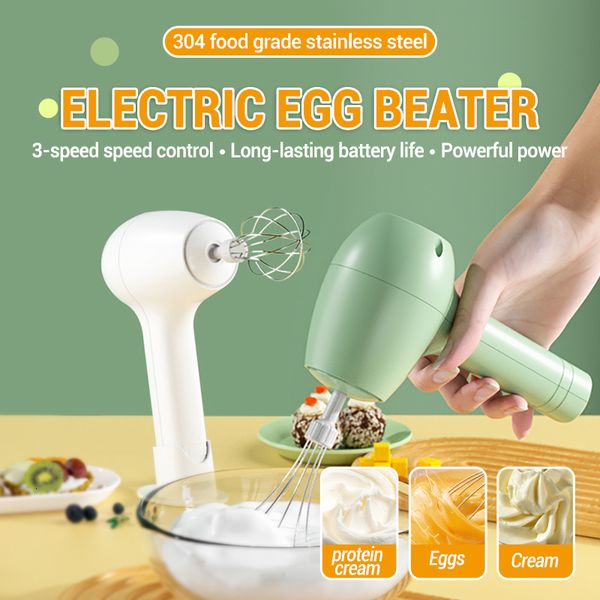 Ei Gereedschap Elektrische Handmixer 3 Speed USB Oplaadbare Melkopschuimer Keuken Eikloppers Koffie Cake Chocolade Mini Gardeopschuimer 230712