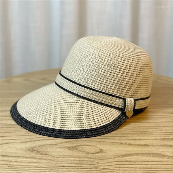 Ball Caps 2023 Summer Sun Strail Baseball Cap Женская солнцезащитная козырька Шляпа Широкая Брим Анти-ЕС.