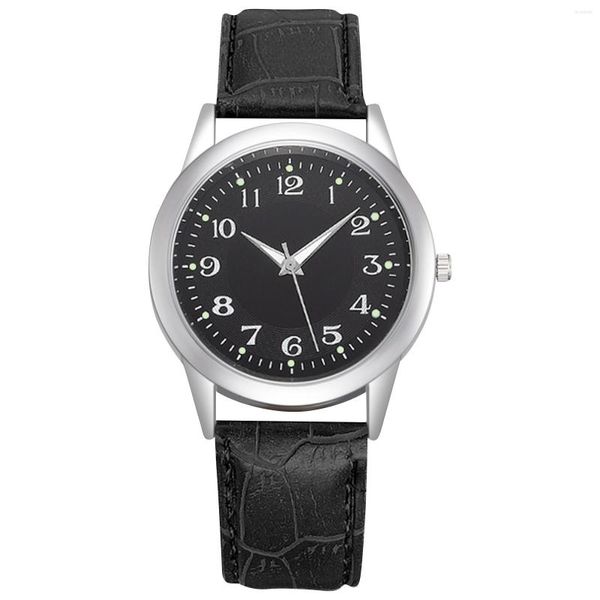 Armbandsur Herrmode Digital klocka Graduated Bälte Rund Urtavla Quartz Student Ultra Thin Pointer Armbandsur Clock 2023