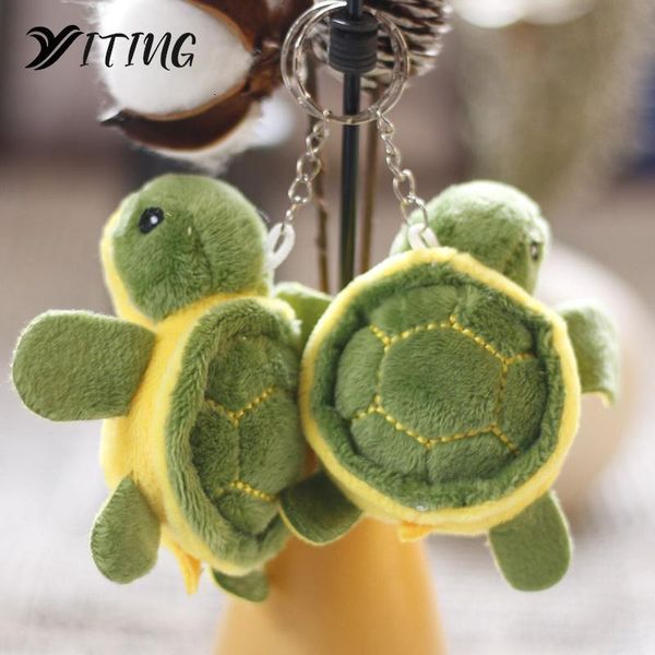 Portachiavi Cordini 8 cm Cute Cartoon Mini Turtle Doll Ciondolo portachiavi Ragazza Donna Borsa Bambola Peluche Portachiavi Gioielli Piccolo regalo 230712