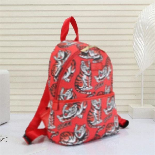 Mochila de design de alta qualidade para crianças de 3 a 9 anos de idade Tiger Alphabet Print Mochila elegante para crianças Mochila clássica para lazer escolar adolescente a15