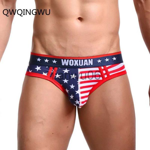 Unterhosen Sexy Männer Unterwäsche USA Flagge Gedruckt Herren Slips Baumwolle Männer Unterwäsche Sexy Low Waist Unterhose Männliche Mode Briefs hombres J230713