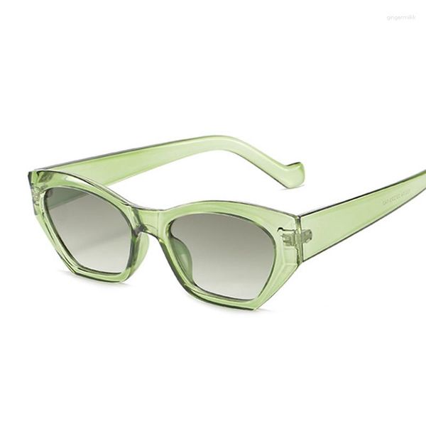 Occhiali da sole Cat Eye Donna Fashion Small Frame Design Occhiali da sole Designer di marca femminile Candy Colors Gradient