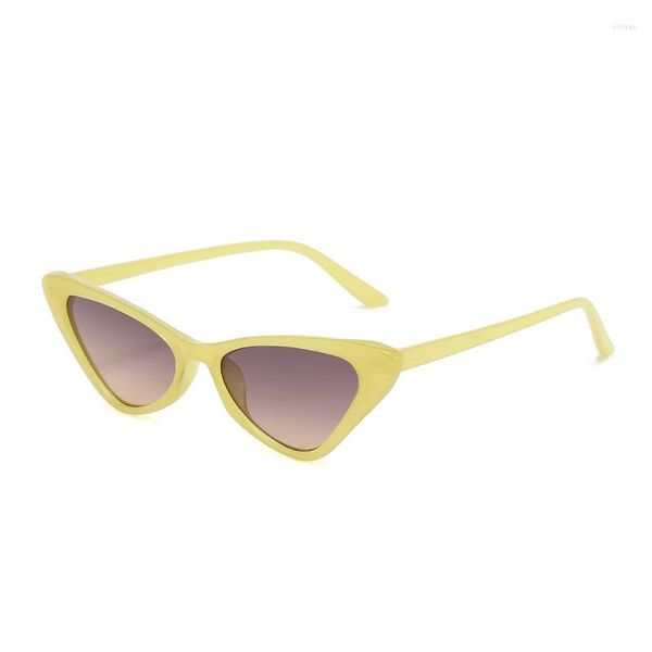 Sonnenbrille Dreieck Vintage Kunststoff Frauen Kleine Rahmen Retro Cat Eye Mode Trendy Streetwear Brillen Marke Design Sonnenbrille