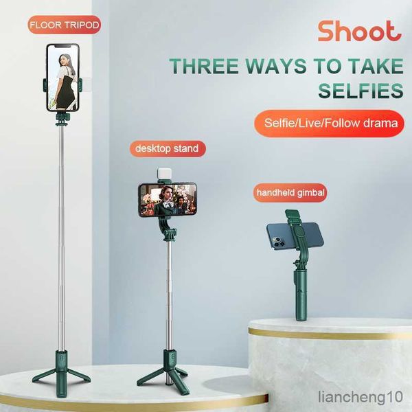 Selfie Monopods 2022 Wireless Selfie Stick Bluetooth Mini treppiede Monopiede estensibile Otturatore remoto per IOS Android Phone Live Vlog Video Travel R230713