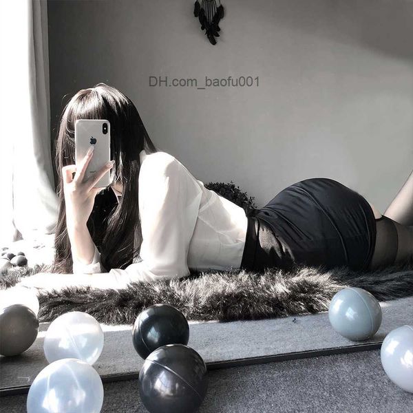 Tema kostümü Bayan Secret Sex Sexy Fen Öğretmen Cosplay Mini Etek Sekreter Ofis Tekdüzen Rol Oyun Gömlek Teması Z2307123