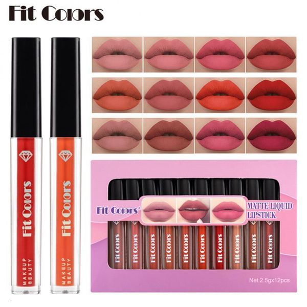 Batom Lip Gloss Matte Liquid Lipstick Maquiagem de longa duração à prova d'água Red Lip Tint Lipgloss Kit de maquiagem Cosméticos 230712