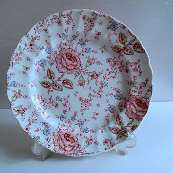 Piatti European Rose Glaze Color Series 10 pollici piatto piatto frutta bistecca tagliatella