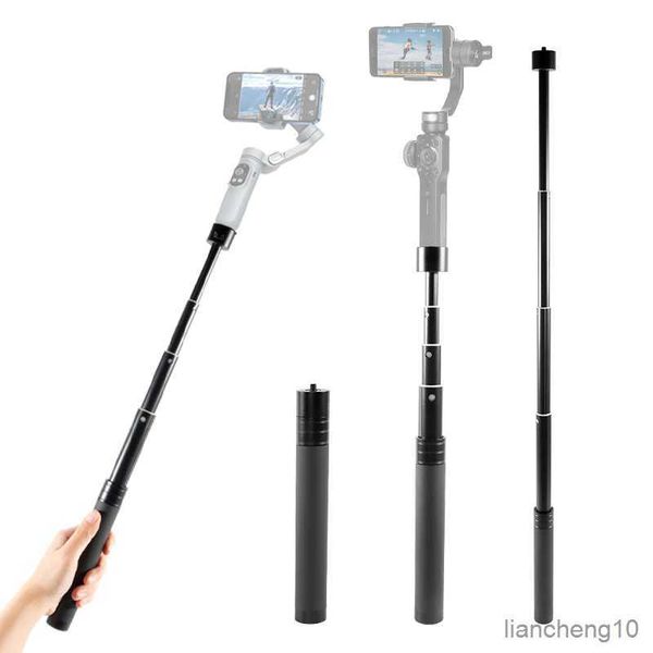 Selfie Einbeinstative Verlängerungsstange Pole Selfie Stick für Dji Om 5 Osmo Mobile 5 4 3 Gimbal Kamera FeiYu Zhiyun Smooth Moza Mini isteady Zubehör R230713