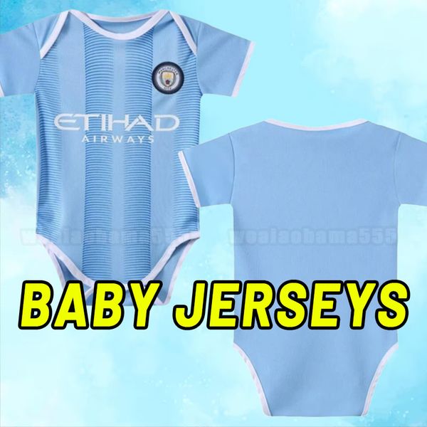 Neonati HAALAND manchesters maglie da calcio 23 24 DE BRUYNE PHILLIPS MANS CITIES GREALISH MAHREZ FODEN FERRAN 2023 2024 maglia da calcio città casa lontano terzo figlio