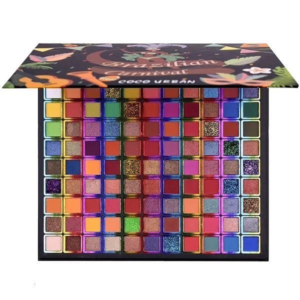 Göz farı 99 renk Brezilya paleti pigmentli preslenmiş toz ışıltı mat glitter sahne parti göz farı 230712