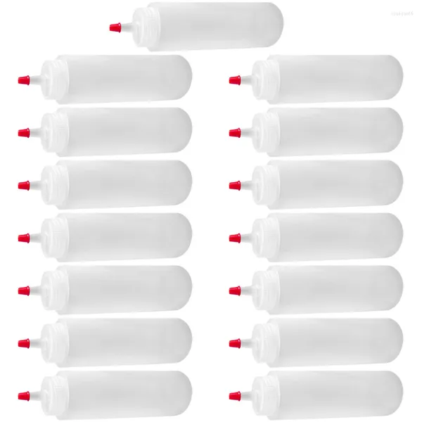 Conjuntos de Louça 15 Pçs Garrafas de Condimento Garrafas Squeeze Recipientes de Plástico Cozinha Dispensador de Ketchup Molho Abs