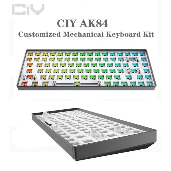 Клавиатуры Zuoya tester84 Swap RGB Bartlight Gaming Mechanical Cheelboard Kit WiredSupport DIY Mite Girl 230712