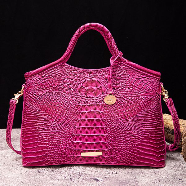 Einkaufstasche, Designer-Taschen, modische Handtaschen, Retro, tragbar, PU-Umhängetasche für Damen, mehrfarbig, dreidimensionale, konkav-konvexe Alligatortasche