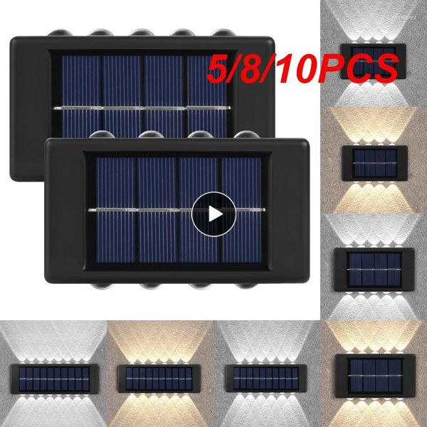 Lampada da parete 5/8/10PCS Light Illuminate 8/10/12/16led Solar Lamps Outdoor Powered Solor Led Home Decoration