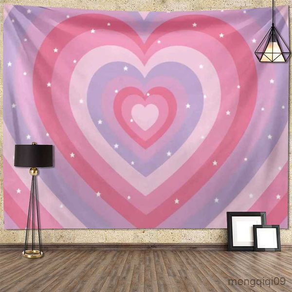 Гобеленцы Y2K Love Toobestry Эстетический розовый триппи большой ткань каваи матрас Матрас Девушка в общежитии для покрытия стены настенные настенные настенные