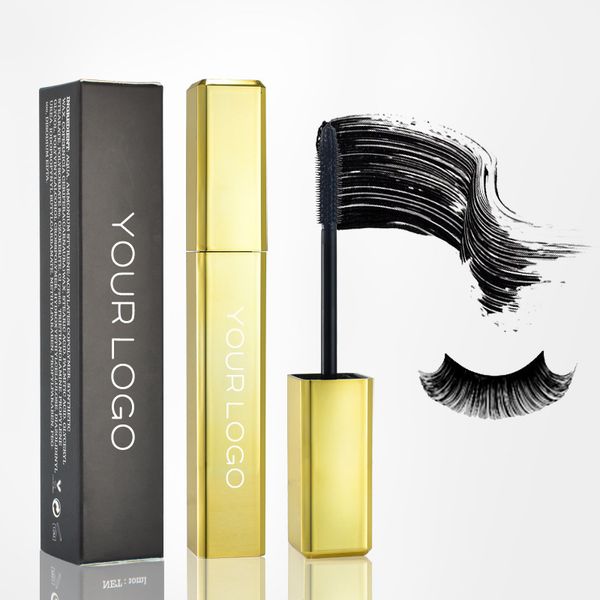 Rímel Líquido Rímel Rosa Ouro Tubo de Rímel Personalizado Private Label Vegan Black Eyelash Rímel À Prova D' Água Atacado 10 pçs/lote 230712