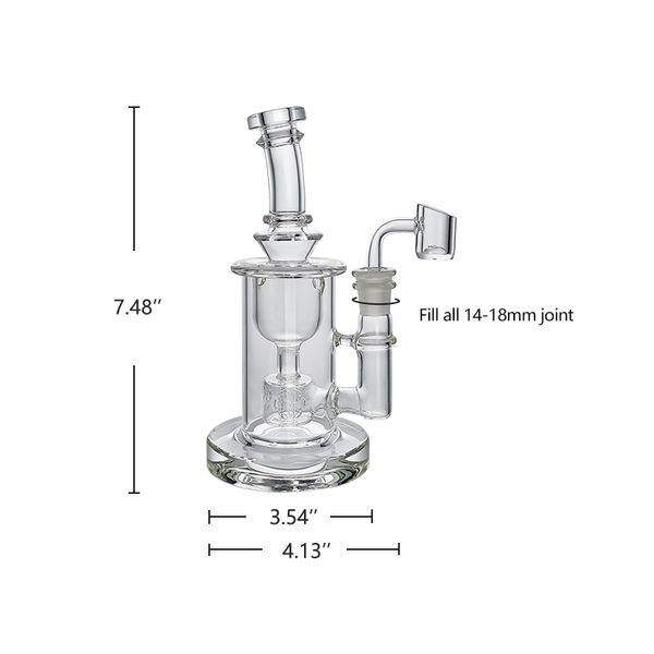 Waxmaid 7.48 polegadas Taurus Incycler Unique seed of life percolator claro Verde dab rig tubo de água 14mm Joint Glass Bong cera Tigela US warehouse pedido de varejo frete grátis