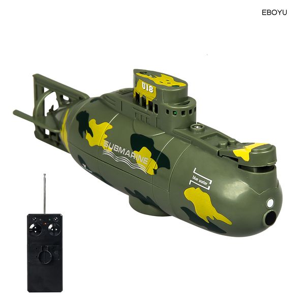 Barcos Elétricos/RC ShenQiWei 3311M Submarino RC 6CH Velocidade Rádio Submarino Controle Remoto Elétrico Mini Barco RC Crianças Presente Brinquedo 230713