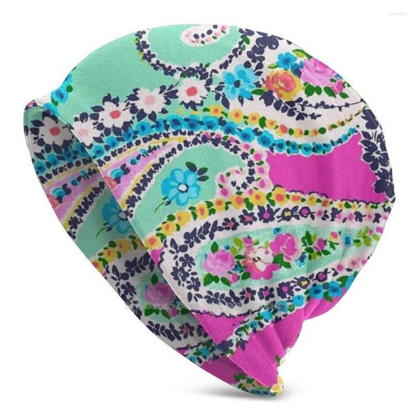 Boinas Bonito Paisley / Design Floral Pesca Acampamento Caça Ao Ar Livre Boné Unissex Adorável Flor Colorida Máscara Facial