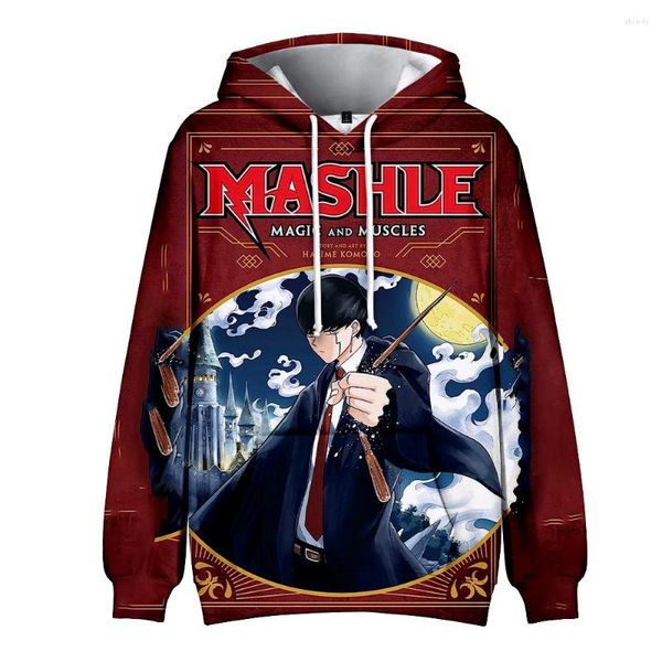 Erkek Hoodies Mashle Sihir ve Kaslar Anime 3D Baskılar Unisex Fashion Pullover Sweatshirt Sıradan Sokak Giyim Takip