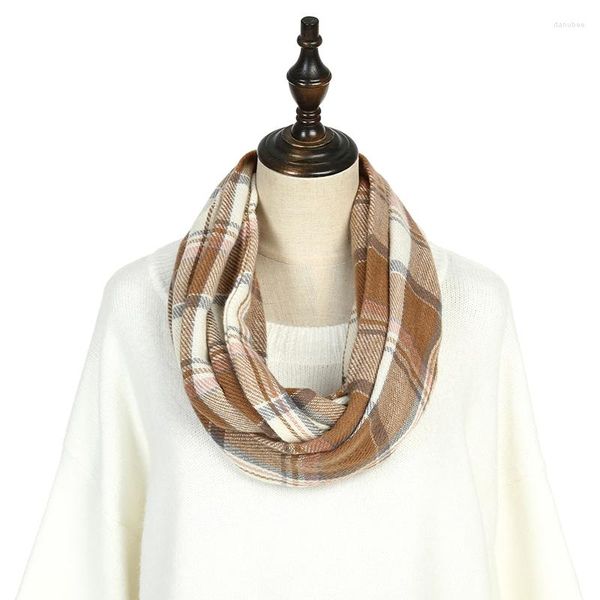 Sciarpe Sciarpa da donna invernale di lusso Cerchio in cashmere acrilico caldo per donna Uomo Snood Wrap Stole Hijab da donna