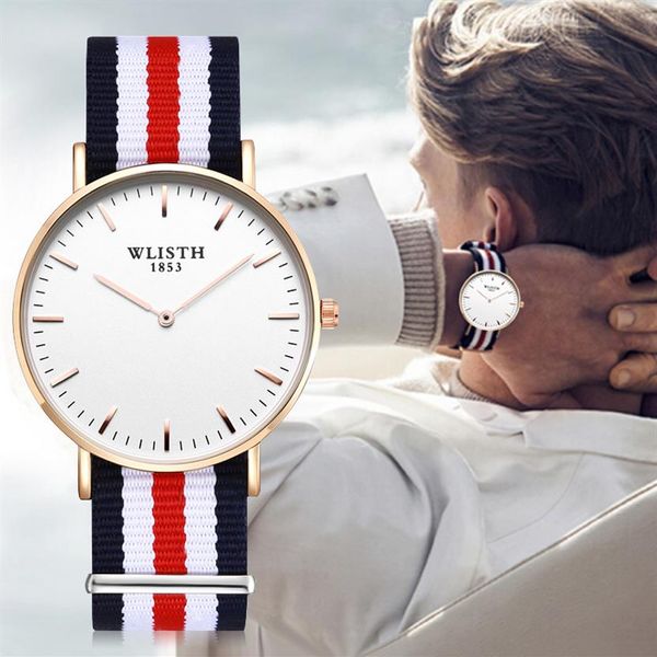 22ss novo estilo americano simples relógio dw de dois pinos tela de moda com amantes relógio cross-border modle2658
