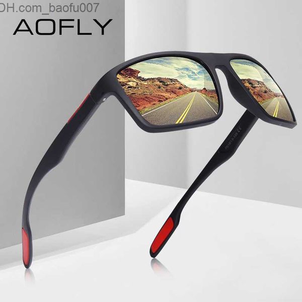Sonnenbrille AOFLY DESIGN Ultraleichte TR90-polarisierte Sonnenbrille für Herren, Driving Shadow, Herren-Retro-Sonnenbrille für Herren, Spuare-Brille, Gafas De Sol Z230719