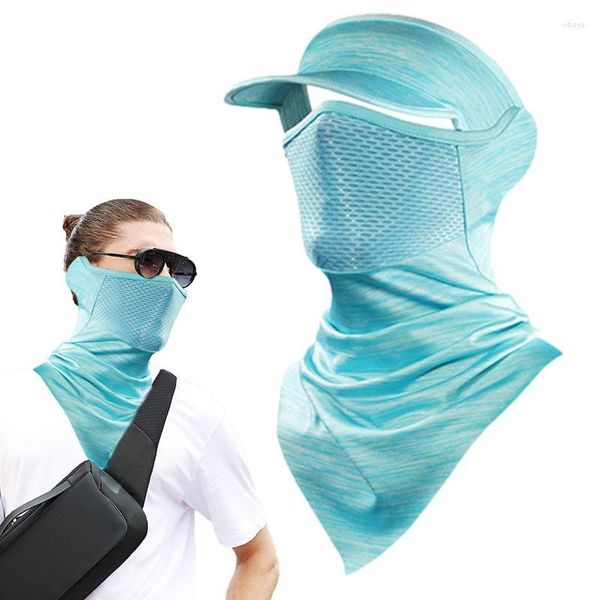 Capacetes de motocicleta proteção solar proteção facial respirável verão earloop polaina confortável protetor solar véu 360 graus unissex