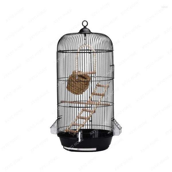 Кошачьи перевозчики Peony Parrot Xuanfeng Finch Starling Brother Tiger Skin Skin Cround Metal Strach Bird Cage игрушка