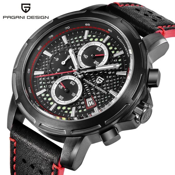 PAGANI Design Fashion Quadrante grande blu Orologio sportivo militare Orologio da polso da uomo al quarzo Cronografo luminoso Orologio da uomo reloj hombre241w