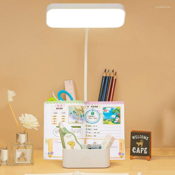 Candeeiros de mesa LED recarregável Lâmpada de mesa Leitura sem cintilação Dobrável Luz cuidadosa com os olhos para escritório em casa dormitório