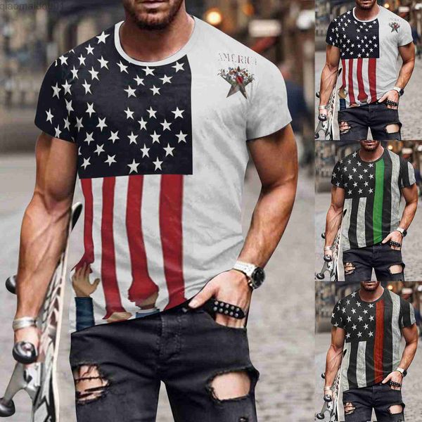 Camisetas masculinas sob a camisa dia redondo curto verão 3D manga casual impressão de moda masculina alta camiseta branca rayon camisa de manga comprida masculina L230713