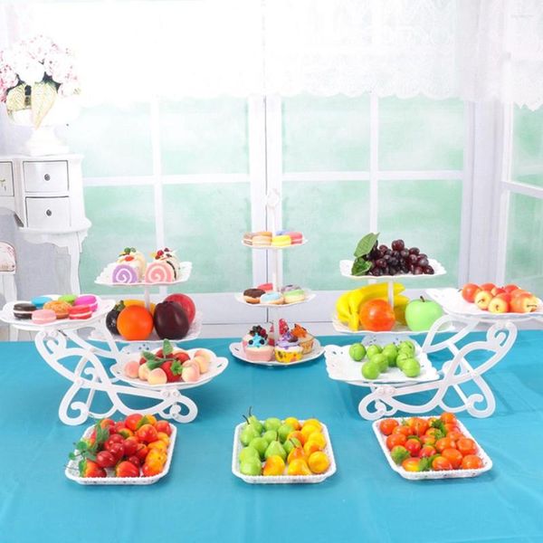 Backformen 2 Etagen Kuchen Dessert Halter Cupcake Gebäck Keks Tablett Süßigkeiten Buffet Obst Hochzeit Verwenden Sie ein Quadrat