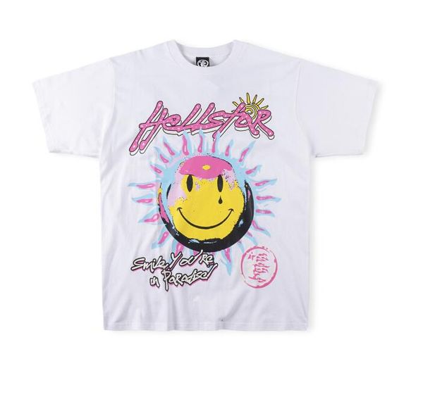 Летняя дизайнерская футболка Men Hellstar футболка улыбающееся солнце мужские футболка дизайнер
