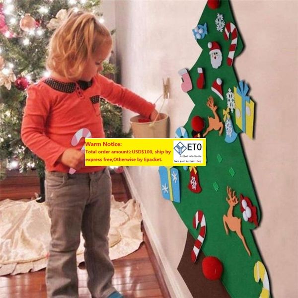 Albero di Natale Fai da te Feltro Creativo Forniture natalizie Ciondolo Puzzle per bambini Giocattoli fatti a mano Decorazione per la casa della festa di Natale Appeso al muro della porta