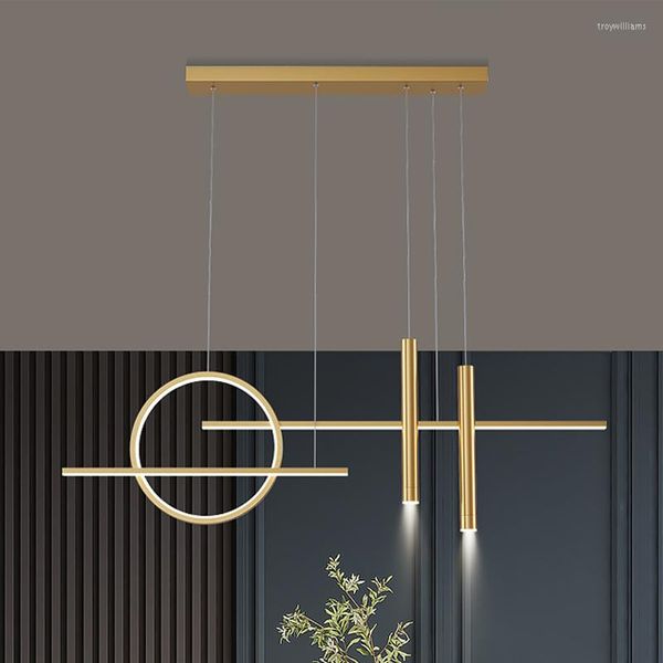 Pendelleuchten, nordische LED-Leuchten für Wohnzimmer, Esszimmer, Küche, Bar, Schwarz/Weiß/Gold, moderne Lampe zum Aufhängen von Beleuchtungskörpern