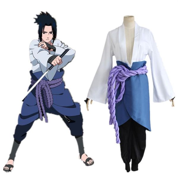 Naruto cosplay Shippuden Sasuke Uchiha 3 geração cos roupas Naruto Cosplay 3ª versão Traje Terno com Enfermagem256V