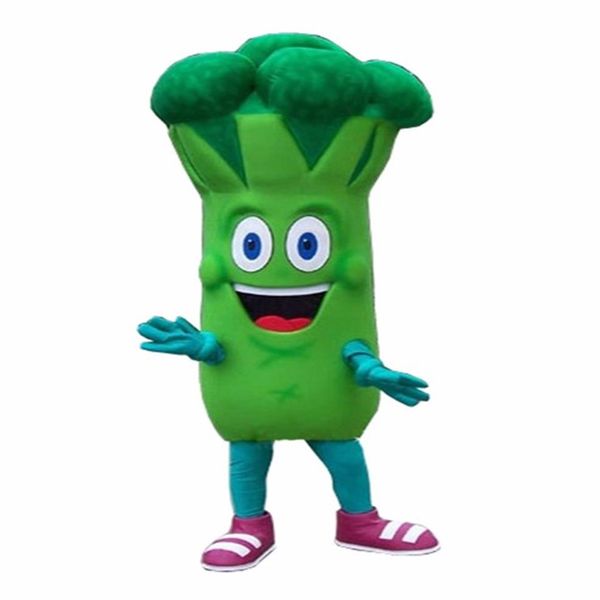 Costume della mascotte dei broccoli di Halloween Verdure dei cartoni animati Personaggio a tema anime Costumi di fantasia per feste di carnevale di Natale Vestito per adulti315x