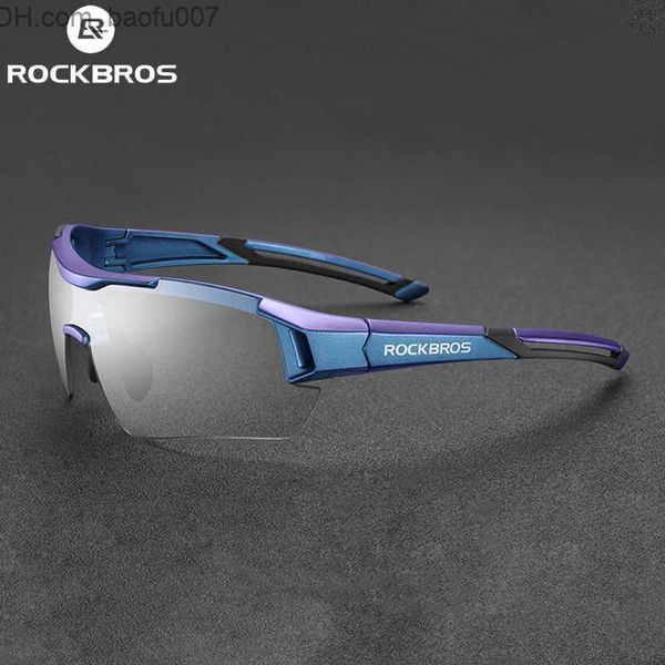 Óculos de sol ROCKBROS óculos de bicicleta Luz induzida super leve esportes ao ar livre óculos de sol MTB Racing bicicleta UV óculos de proteção Equipamentos de bicicleta Z230720