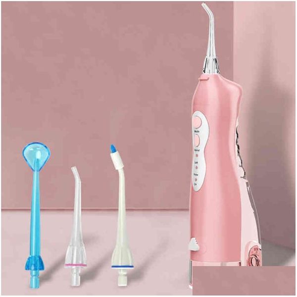 Outros Higiene Oral 3 Modos Irrigador Usb Recarregável Água Flosser Portátil Jato Dental 220Ml Tanque Impermeável Dentes Limpador Vtmtb177 Dhqo2