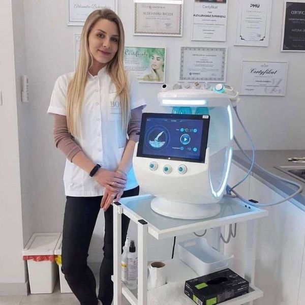 7 em 1 Ice Blue Smart Skin Machine Limpador de Spa Hydro Dermoabrasão RF Facial Skin Tightening Clareamento Rejuvenescimento da Pele Beauty Analyzer