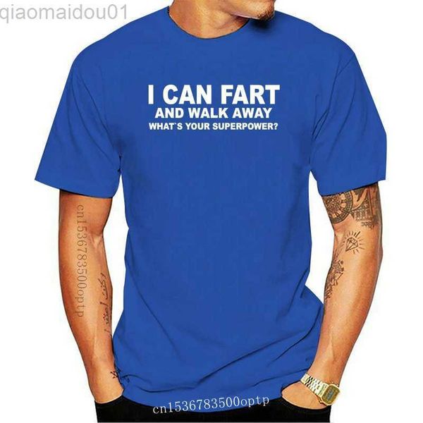 Camisetas Masculinas Novas I Can Fart And Walk Away T-Shirt Funny Joke Dad Christmas Father Gift L230713