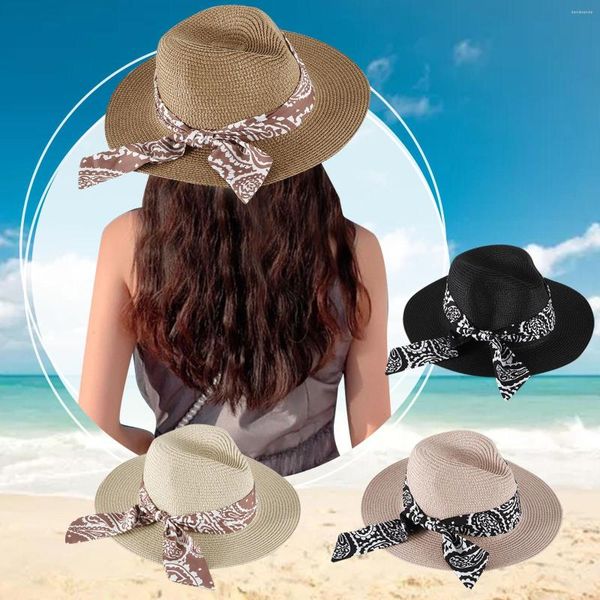 Широкие шляпы лето для женщин соломенное пляж ретро шляпа маленькая девочка солнце